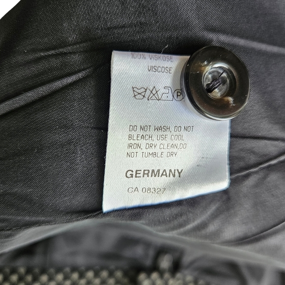 Joseph Janard vintage wool blend skirt suit navy-black silver long jacket sz. 10 - Picture 14 of 16